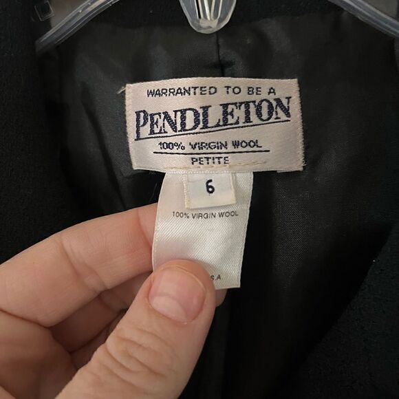 Pendleton | black virgin wool women’s blazer - Picture 5 of 12